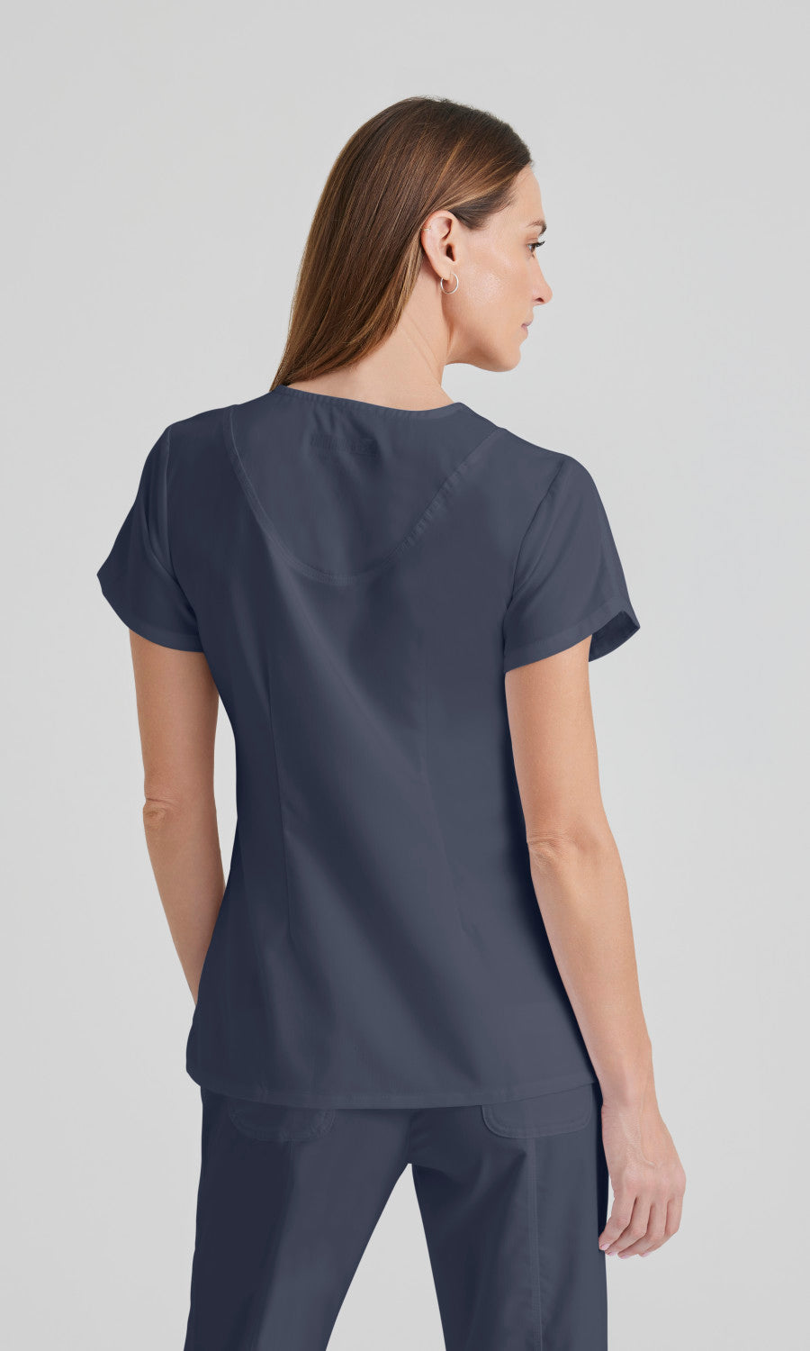 Grey's Anatomy 41423 Cora Scrub Top Steel