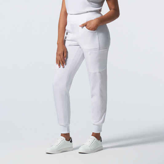 Forward LB401 Women's Jogger Scrub Pants White Image