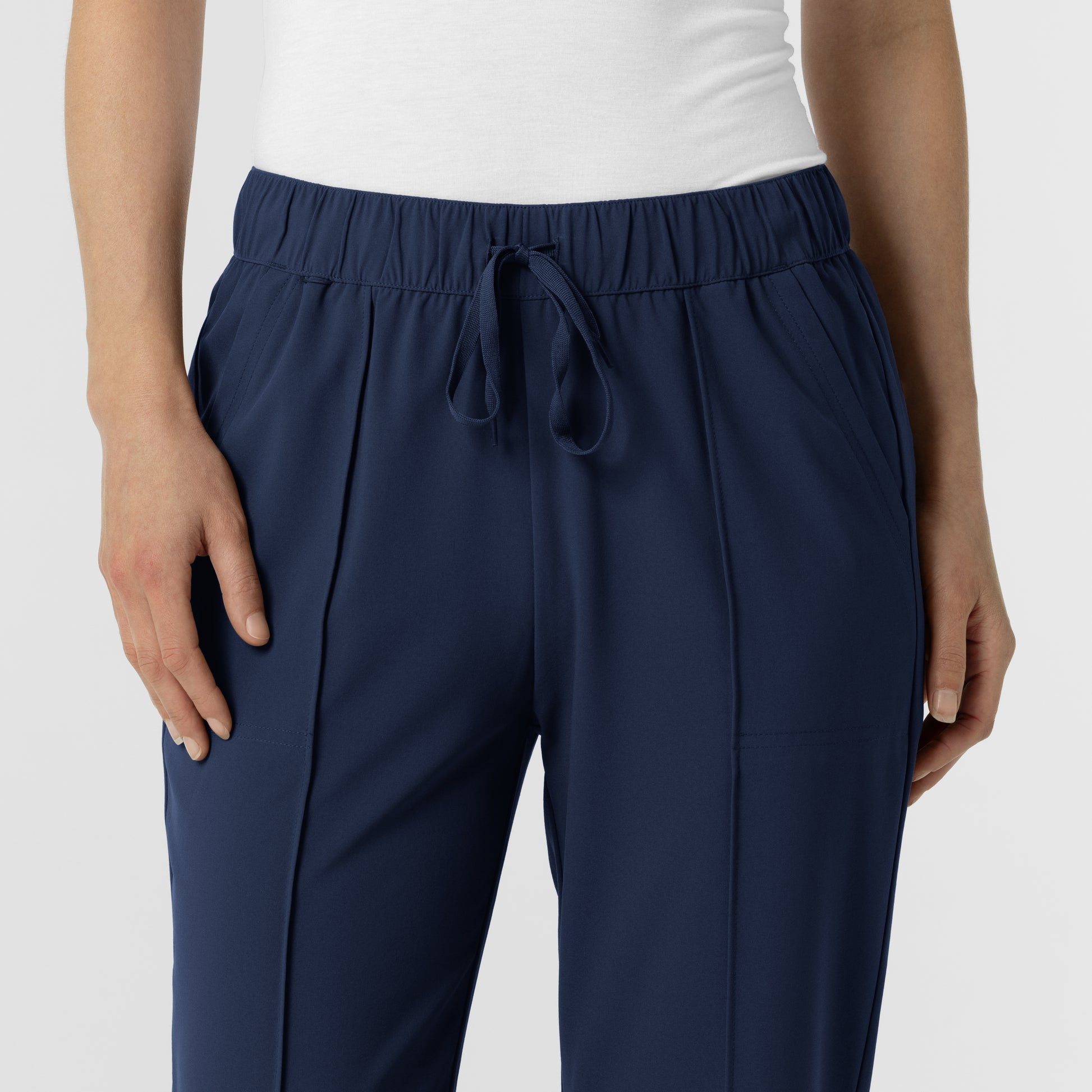 RENEW 5154 Women's Pintuck Scrub Pants Navy