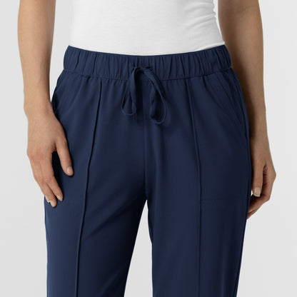 RENEW 5154 Women's Pintuck Scrub Pants Navy