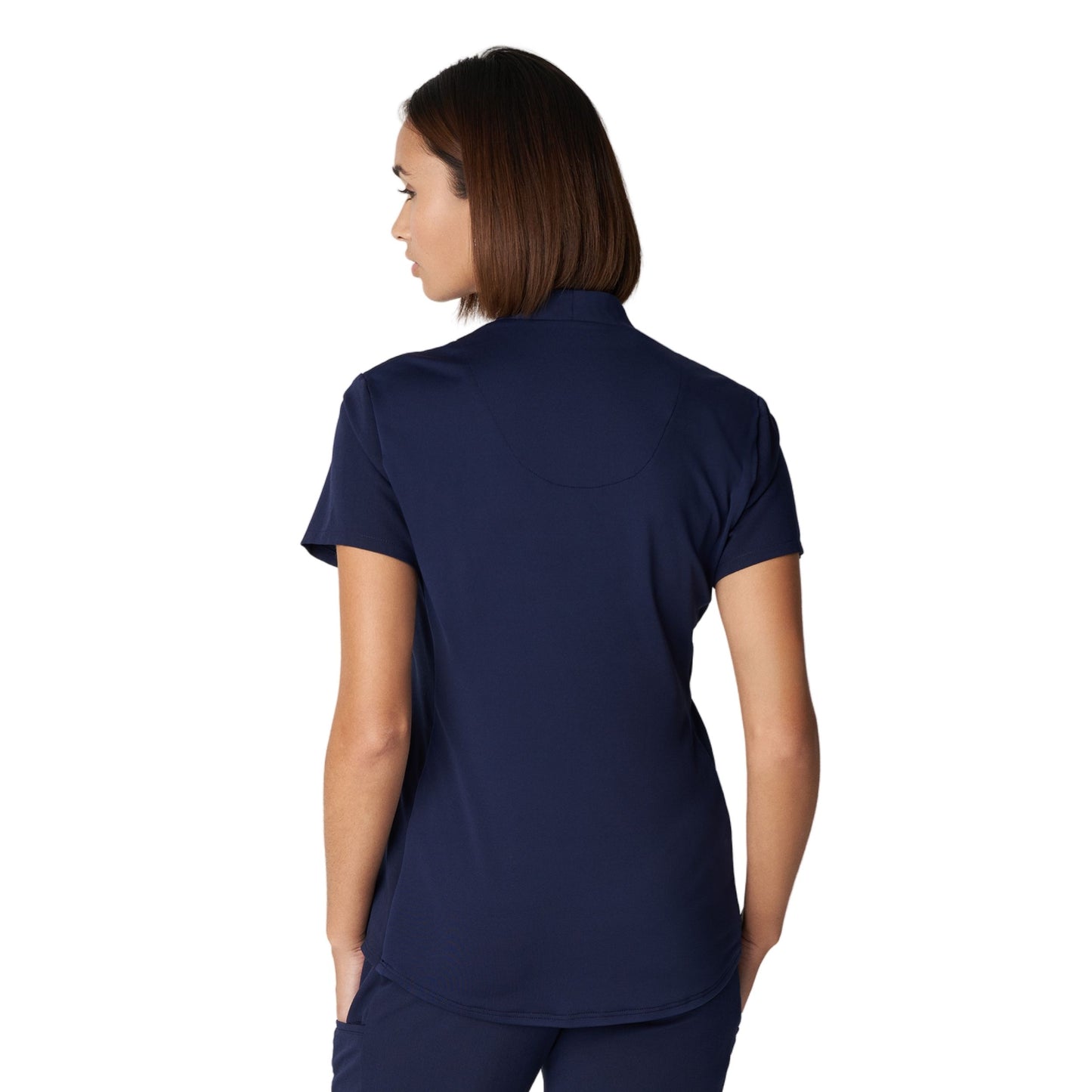 V-Tess WT110 Women's 2 Pocket V Neck Scrub Top Navy Image