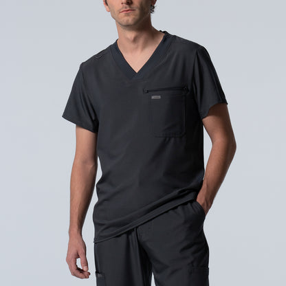 Forward LT111 Men's 2 Pocket V Neck Scrub Top Pewter Image