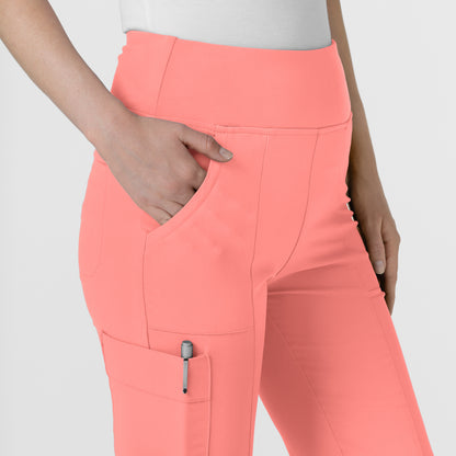 RENEW 5534 Women's Cargo Flare Scrub Pants Paradise Pink