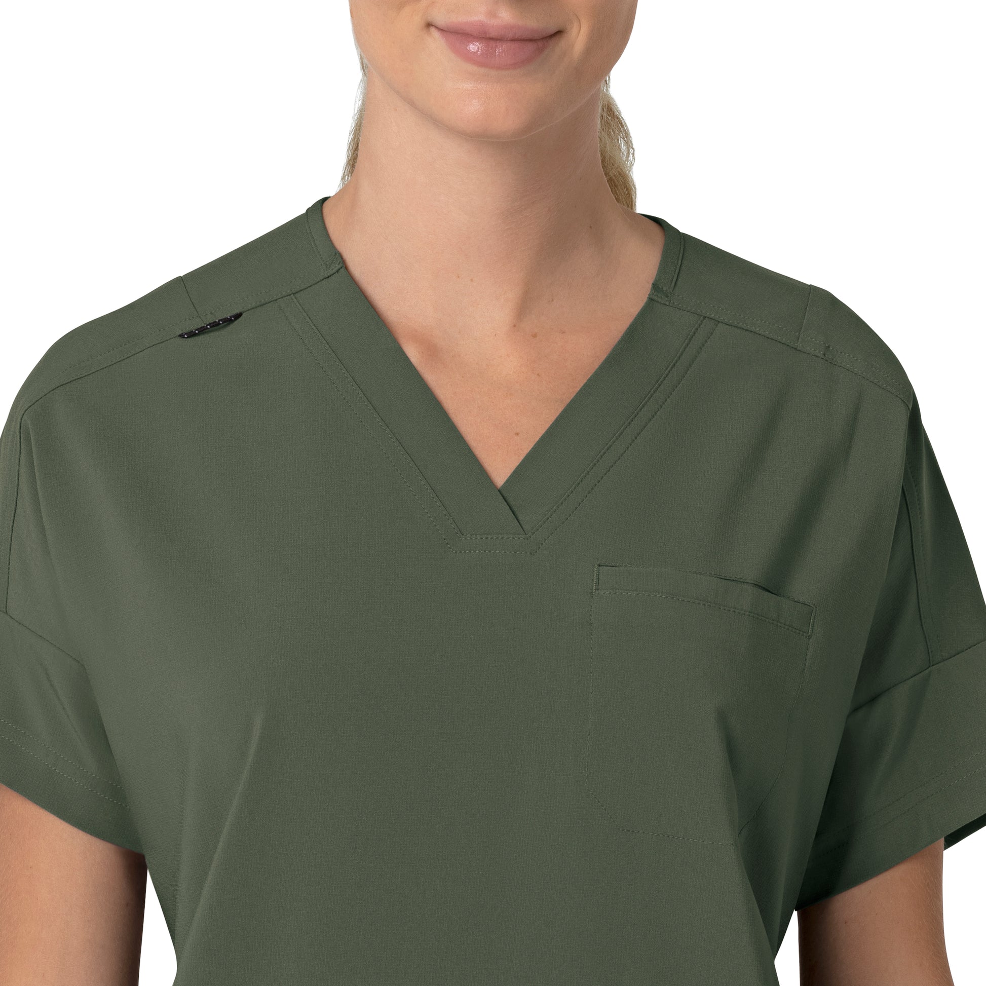 Force Cross-Flex C13110 Women's Oversized V-Neck Scrub Top Olive