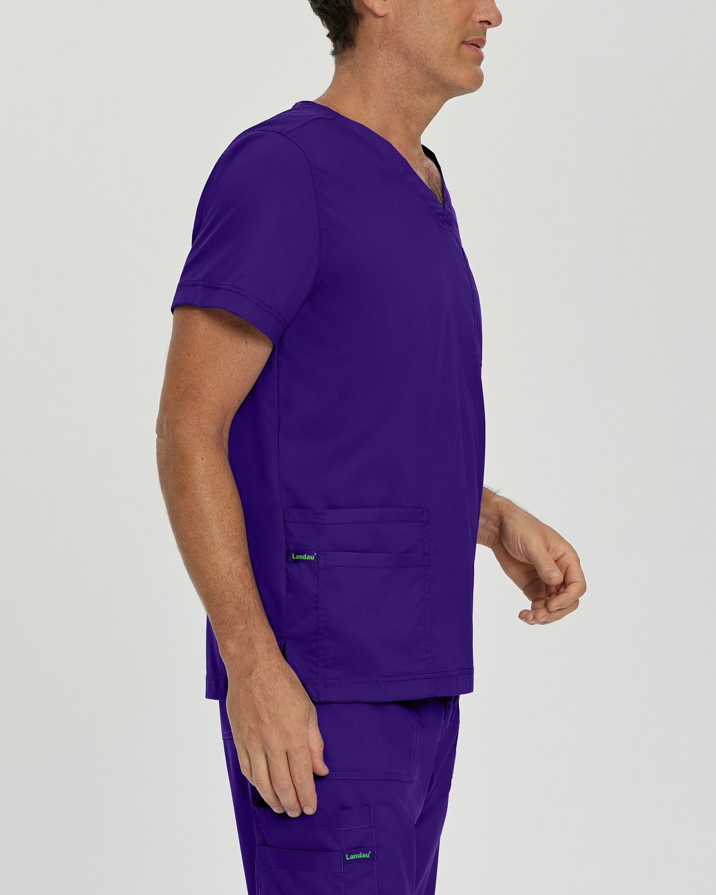 ProFlex 4253 Men's 4 Pocket V Neck Scrub Top Grape Image