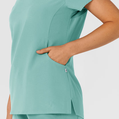 Nova 6432 Flex-n-Reach V-Neck Scrub Top Turquoise Model Image Alternate | Wink