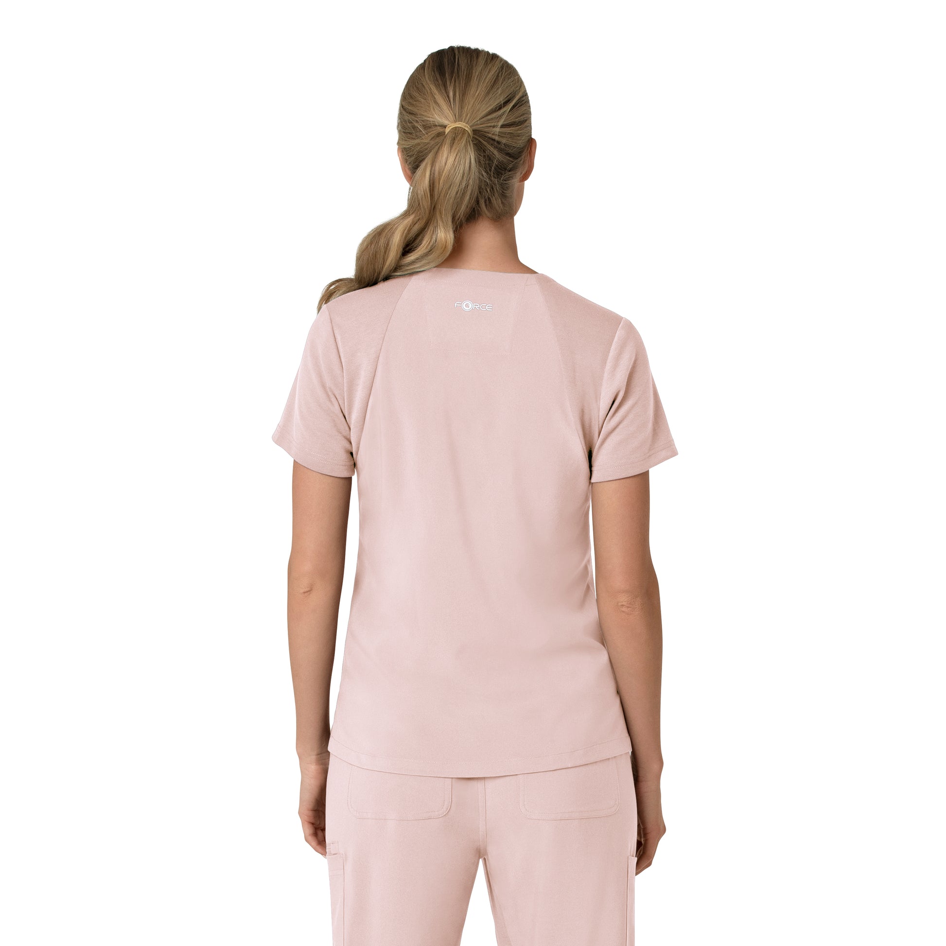 Force Cross-Flex C13210 Women's Flex Panel V-Neck Scrub Top Soft Rose
