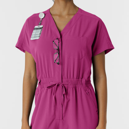 RENEW 3234 Cargo Jogger Scrub Jumpsuit Raspberry Model Image Alternate | Wink