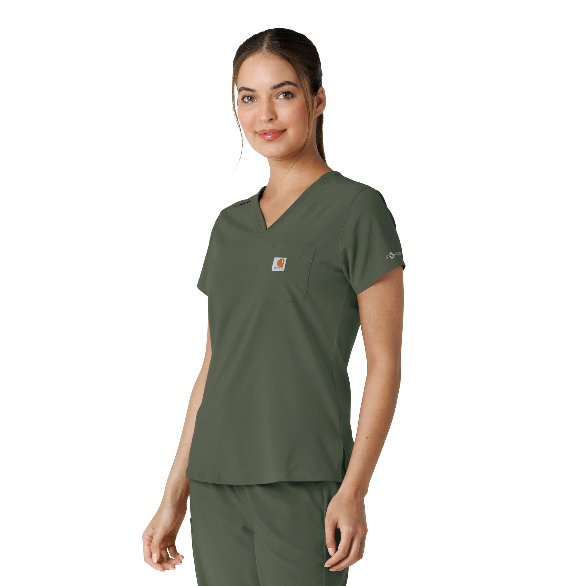 Force Cross-Flex C13410 Women's Tuck-In Scrub Top Olive