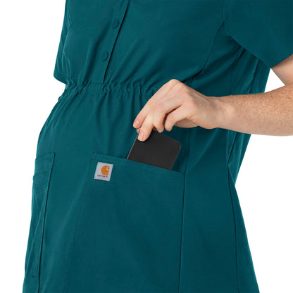 Force Essentials C14113 Henley Maternity Scrub Top Caribbean Model Image Alternate | Carhartt