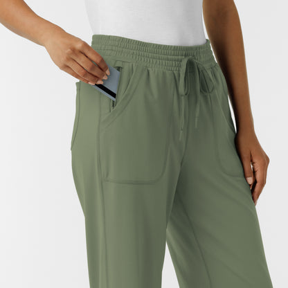 RENEW Knit 5559 Women's Wide Leg Scrub Pants Olive