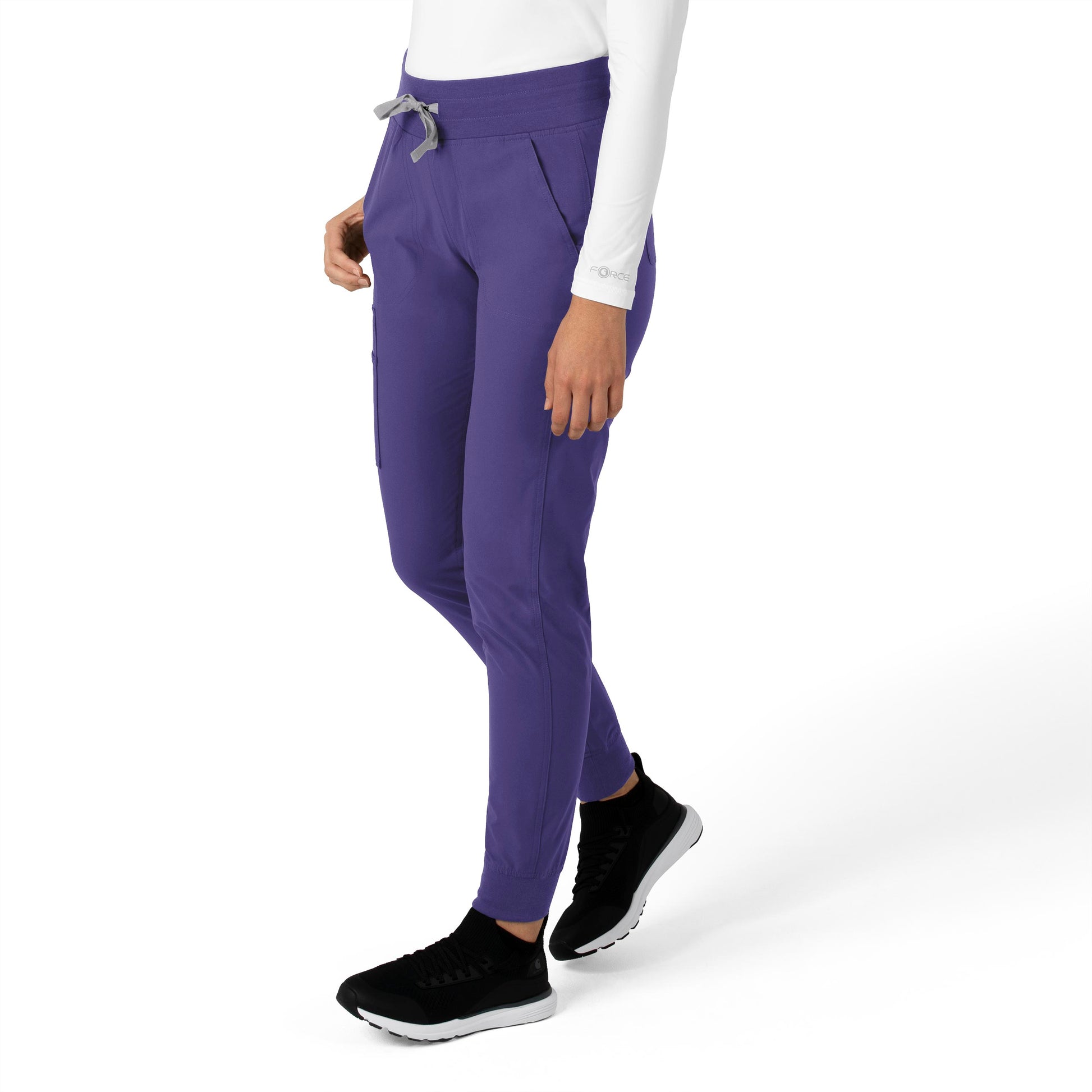 Force Essentials C51113 Jogger Scrub Pant Grape Model Image Left Side | Carhartt