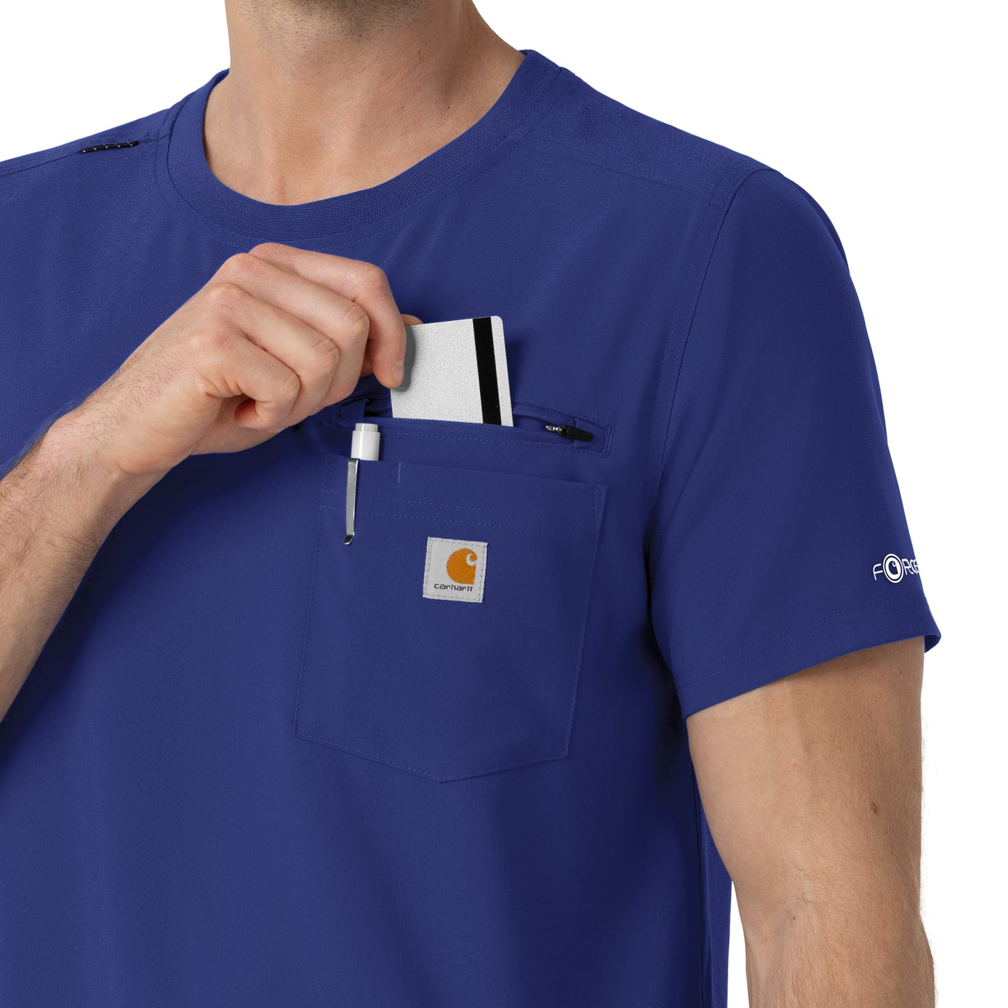 Force Cross-Flex C16510 Men's Crew Neck Scrub Top Galaxy Blue