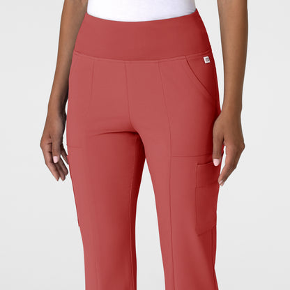 RENEW 5534 Cargo Flare Scrub Pants Mineral Red Model Image Left Side | Wink