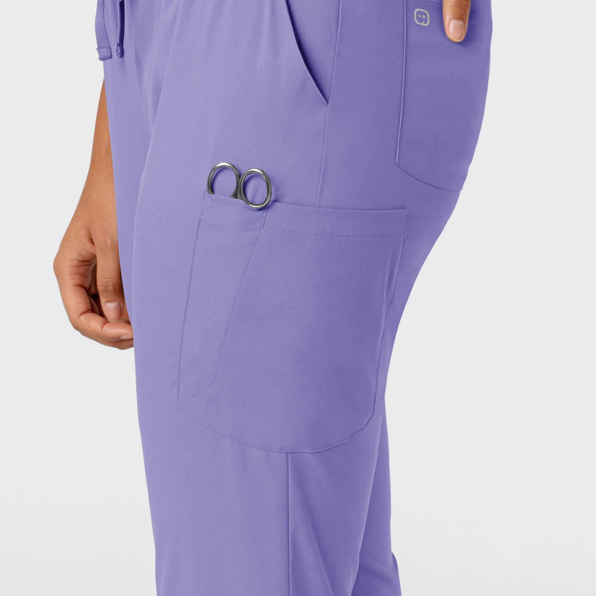 Boundless 5151 Jogger Scrub Pants Iris Purple Model Image Alternate | Wink