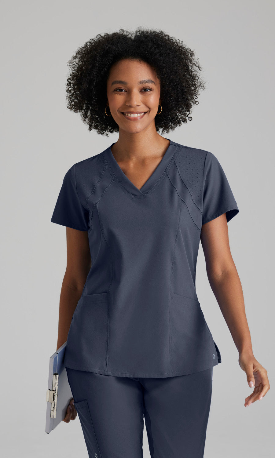 Barco One 5105 Racer Scrub Top Steel