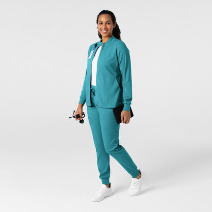 Boundless 8151 Warm Up Scrub Jacket Teal Model Image Alternate | Wink