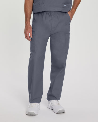 Essentials 8555 Men's Cargo Scrub Pants Steel Grey Image