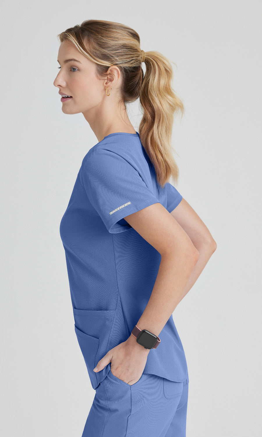 Skechers SK101 Breeze Scrub Top Ciel Blue