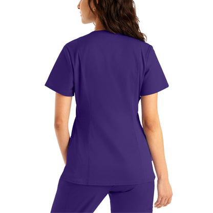 ProFlex LT105 Women's 3 Pocket V Neck Scrub Top Grape Image