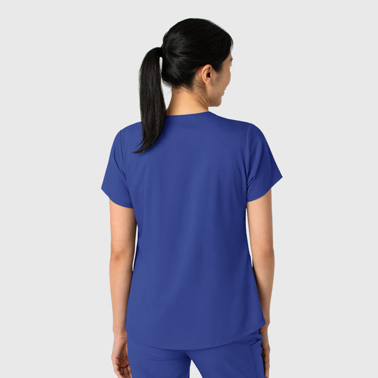 Boundless 6251 Women's 2-Pocket V-Neck Scrub Top Galaxy Blue