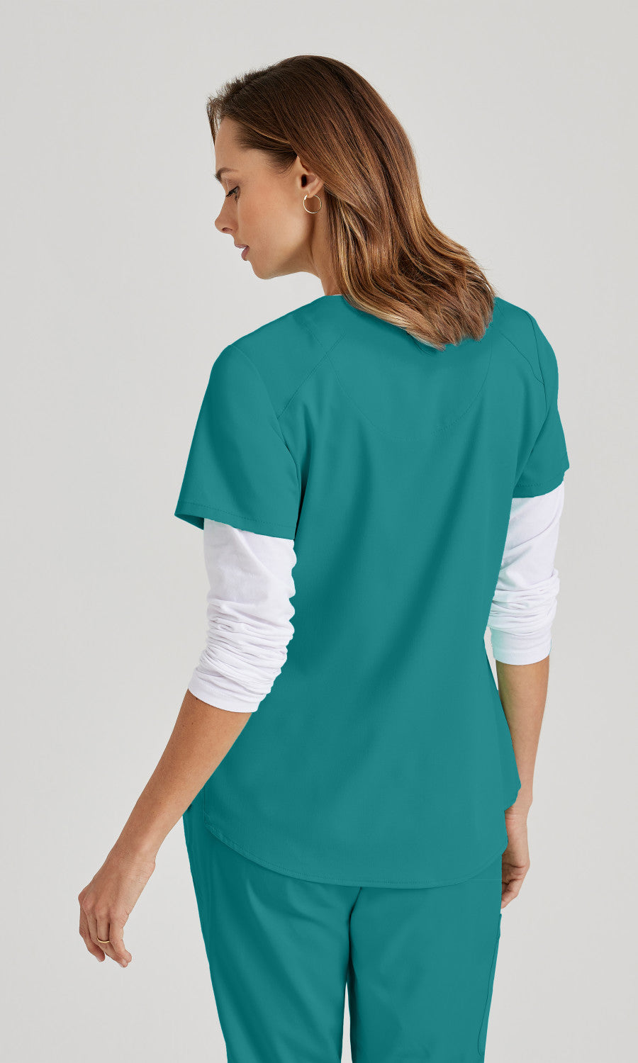 Grey's Anatomy Stretch GRST011 Emma Scrub Top Teal
