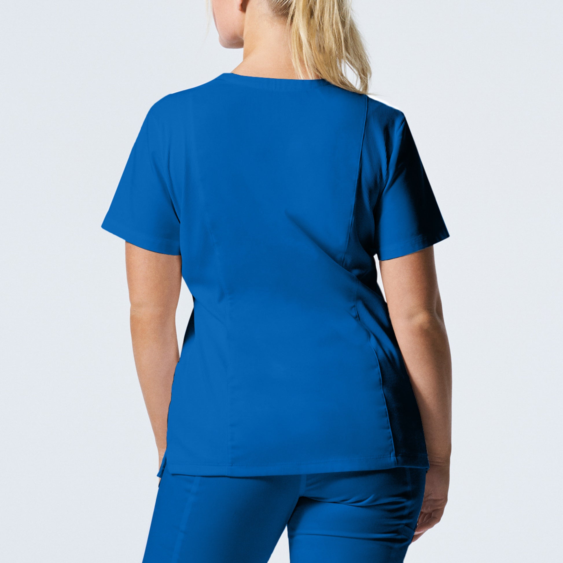 ProFlex LT105 Women's 3 Pocket V Neck Scrub Top Royal Image