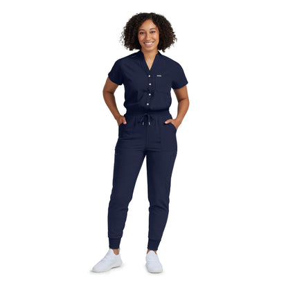 Forward LO603 Women's 8 Pocket Cargo Scrub Jumpsuit Navy Image