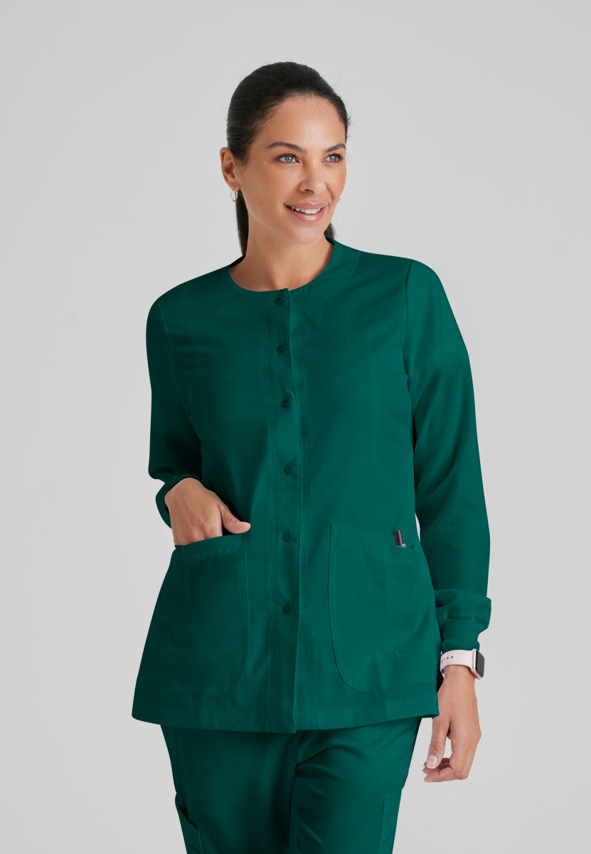 Greys Anatomy 4450 Jamie Scrub Jacket Hunter Green