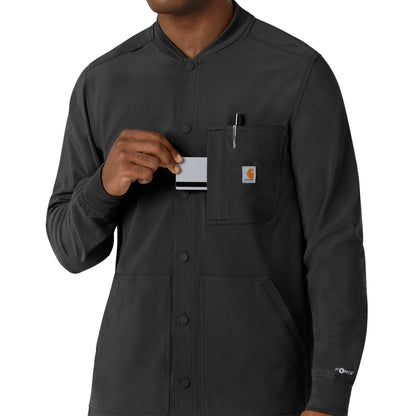 Force Cross-Flex C86210 Men's Shirt Jacket Black Model Image Alternate | Carhartt