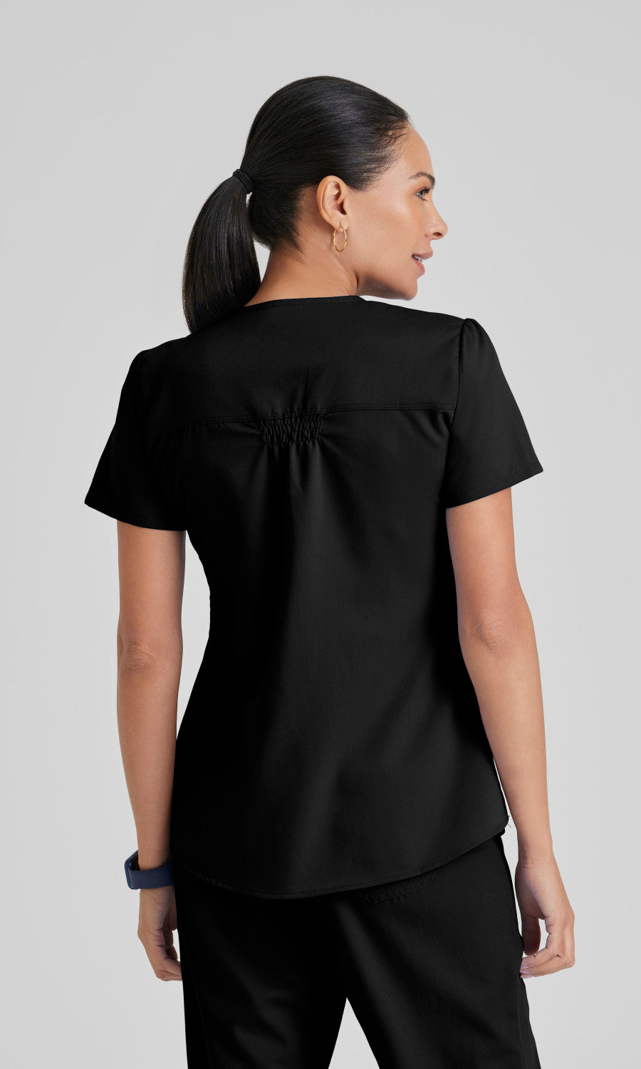 Grey's Anatomy 71166 Aubrey Scrub Top Black