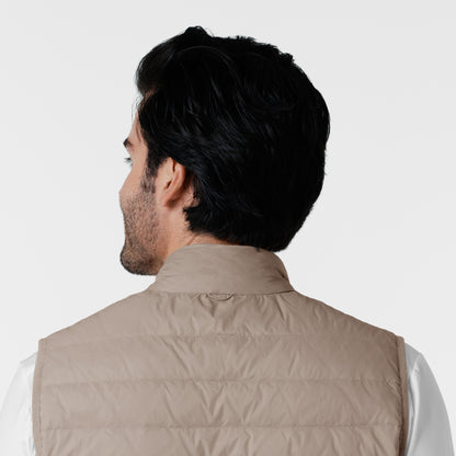 Layers 8377 Men's Quilted Scrub Vest Haze Model Image Alternate | Wink