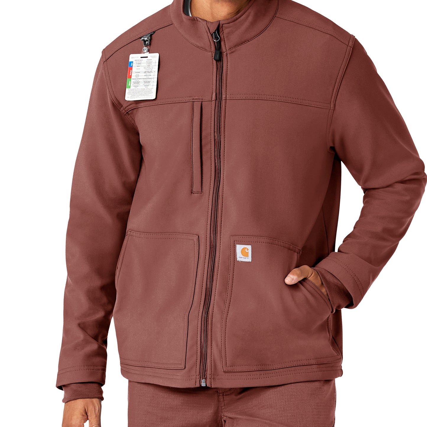 Rugged Flex C80023 Men's Bonded Fleece Jacket Sable Model Image Left Side | Carhartt