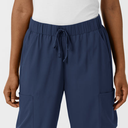 Boundless 5451 Women's Classic Wide Leg Cargo Scrub Pants Navy