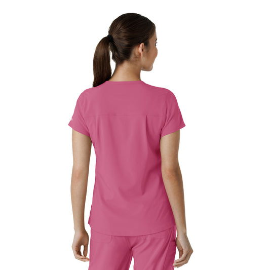 Force Cross-Flex C13410 Women's Tuck-In Scrub Top Electric Fuschia