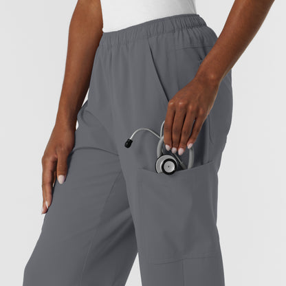 NURTUR 5180 Women's Straight Leg Cargo Scrub Pants Pewter