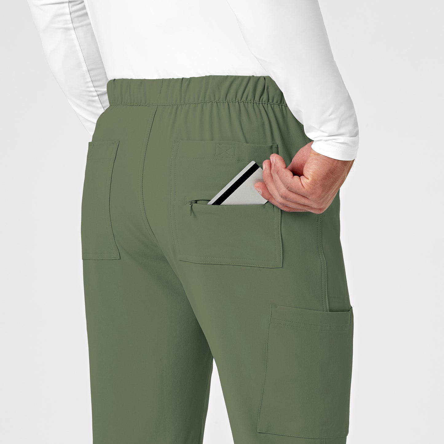 RENEW 5034 Men's Jogger Scrub Pants Olive Model Image Alternate | Wink