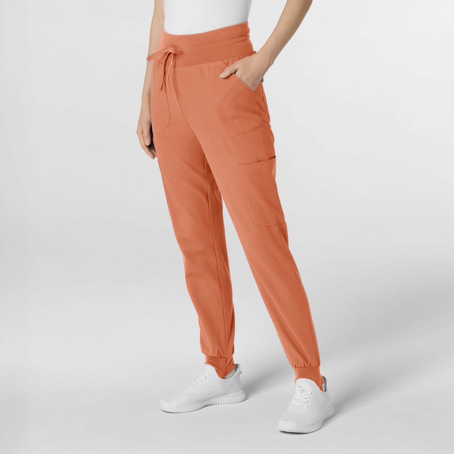 Thrive 5522 Convertible Stirrup Jogger Scrub Pants Terracotta Model Image Right Side | Wink