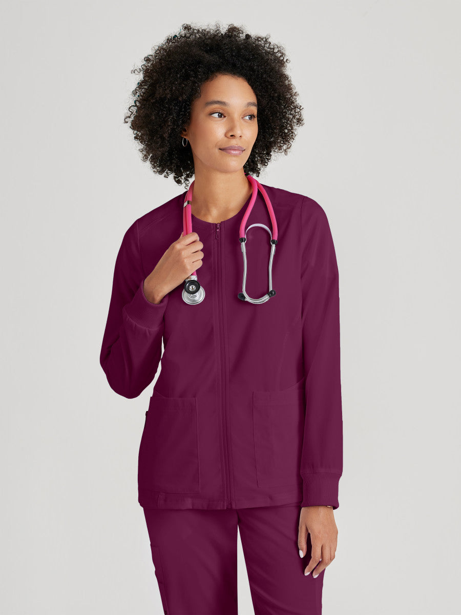 Greys Anatomy Stretch GRSW873 Gianna Warmup Wine