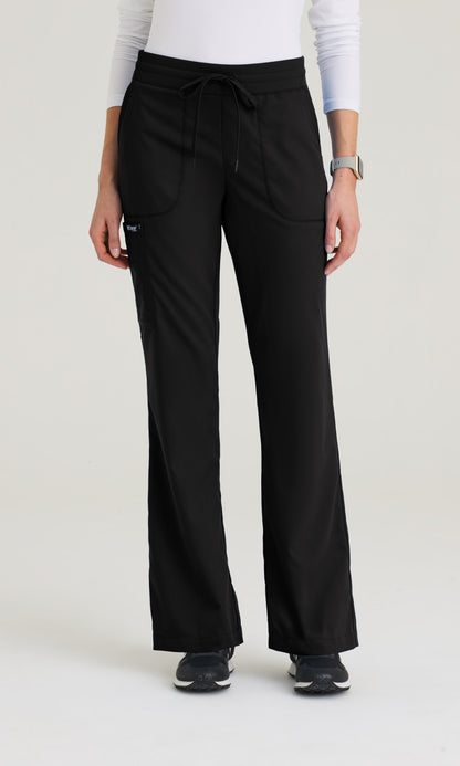 Greys Anatomy Classic GRP735 Women's Erin Pant in Black by Barco Model Image Front