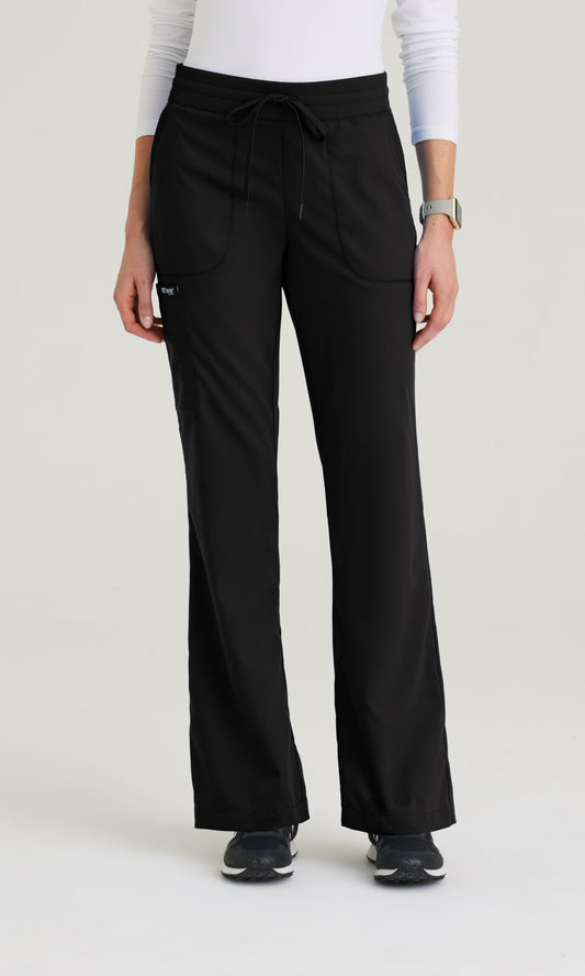 Greys Anatomy Classic GRP735 Women's Erin Pant in Black by Barco Model Image Front