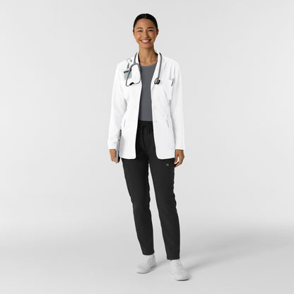 Layers 8166 Women's Blazer Short Lab Coat White