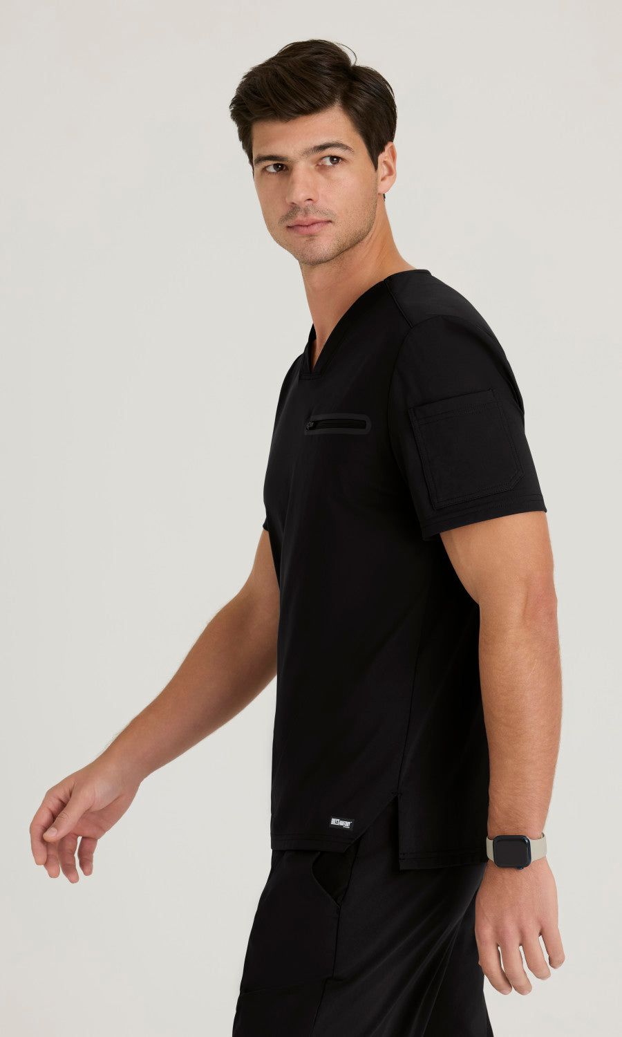 Grey's Anatomy Knit Stretch GRST275 Clarity Top Black