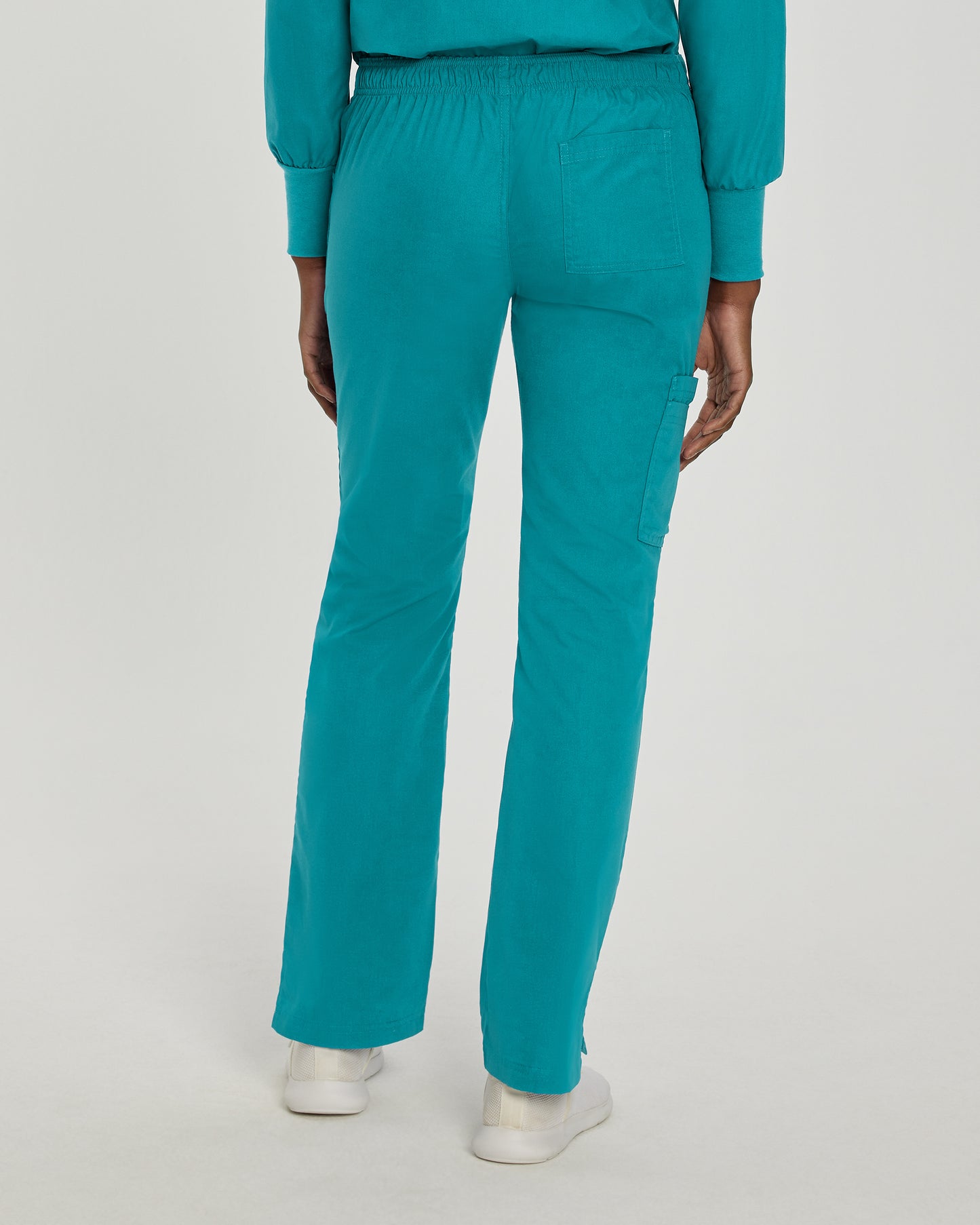 Essentials 8380 Women's Cargo Scrub Pants Teal Image