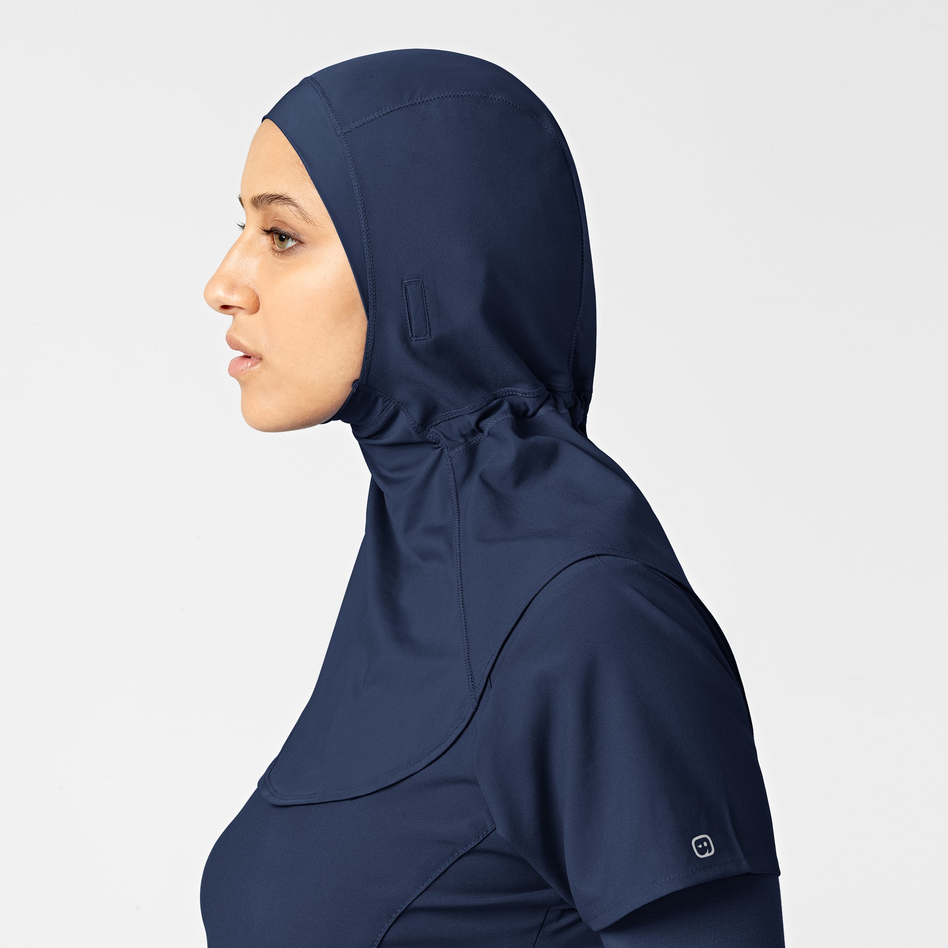 W123 4029 Hijab Navy Model Image Right Side | Wink