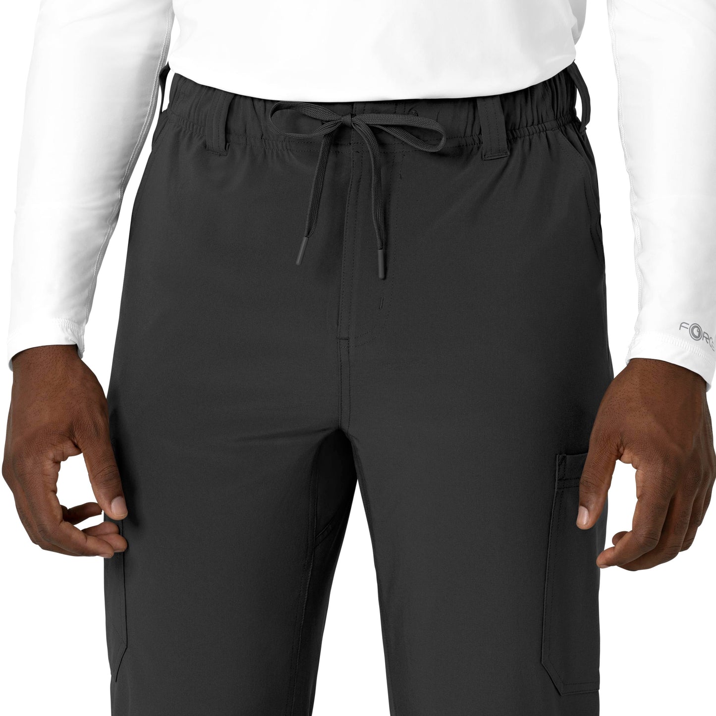 Force Cross-Flex C56410 Men's Straight Leg Scrub Pants Black Model Image Alternate | Carhartt