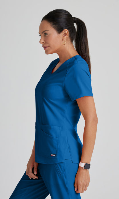 Grey's Anatomy Stretch GRST011 Emma Scrub Top New Royal