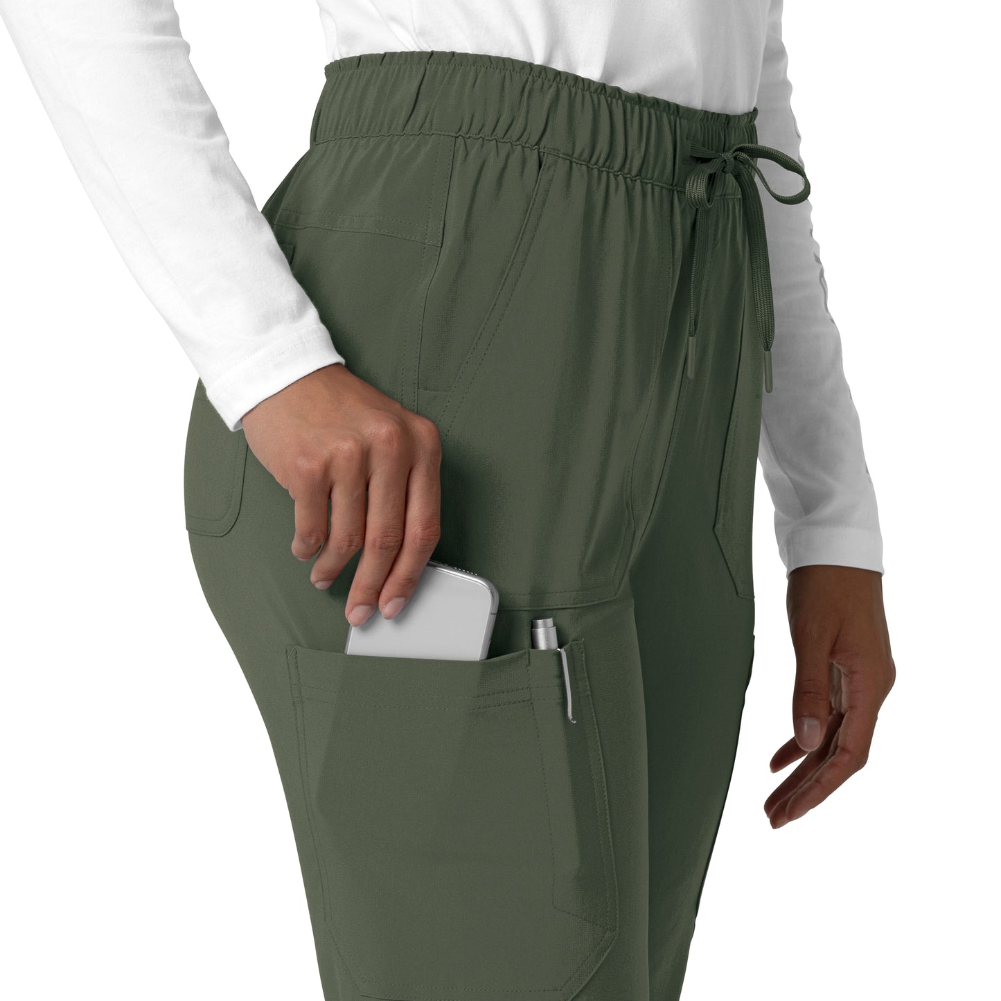 Force Cross-Flex C53210 Women's Straight Leg Cargo Scrub Pants Olive