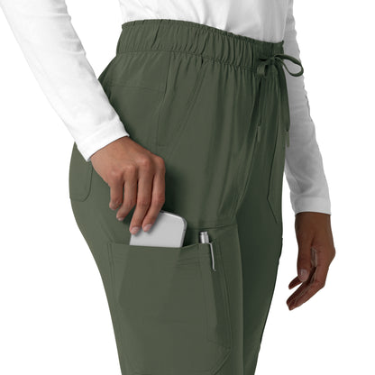 Force Cross-Flex C53210 Women's Straight Leg Cargo Scrub Pants Olive