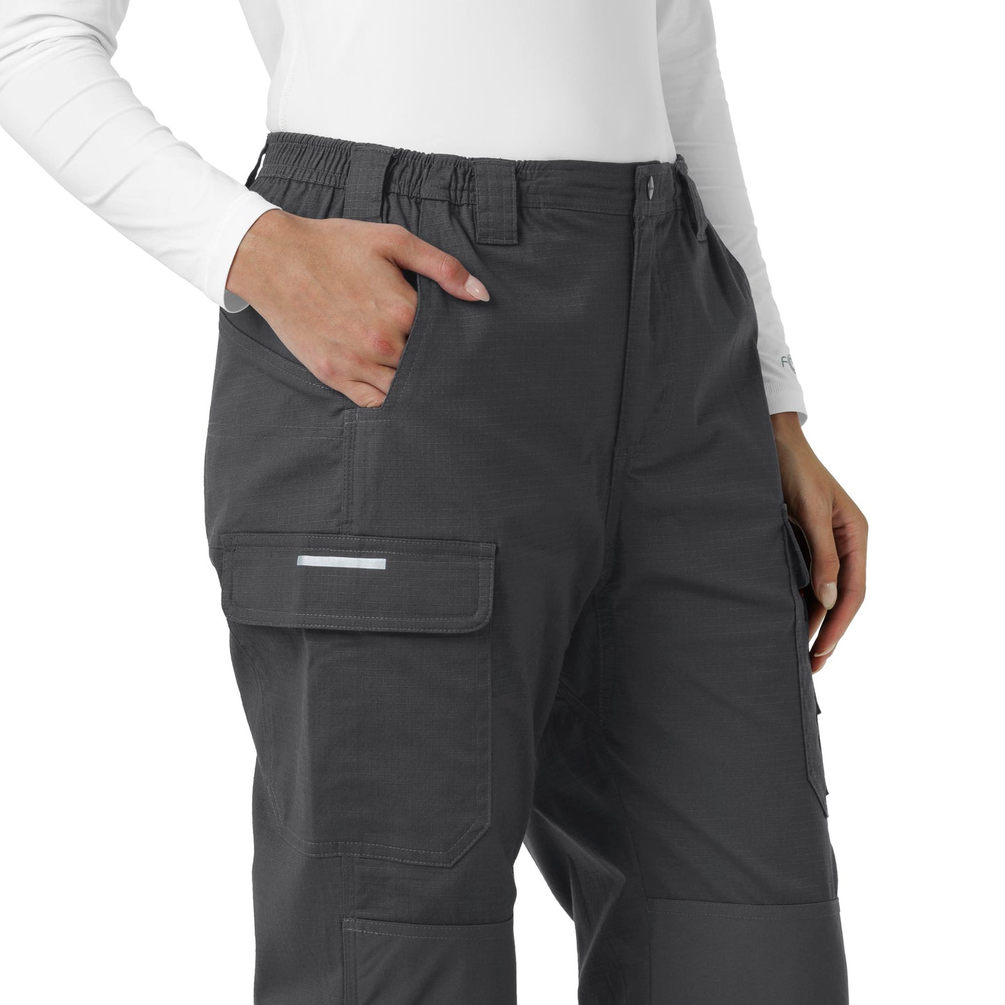 Rugged Flex C52418 Women's Ripstop Cargo Pantss Pewter